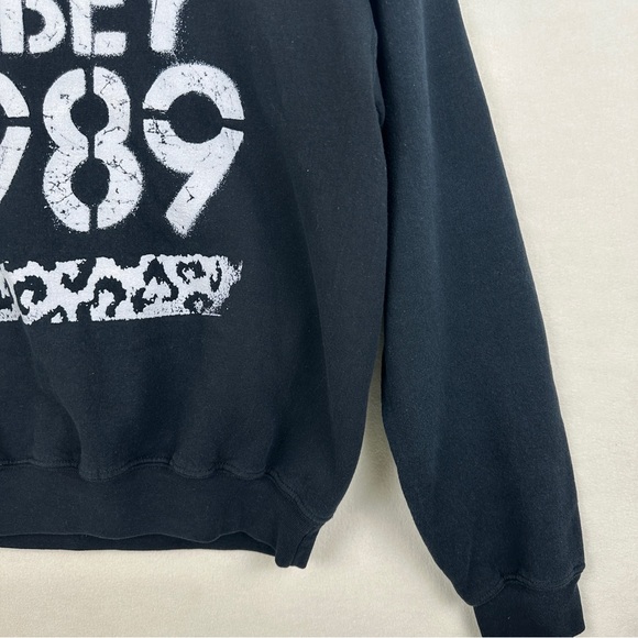OBEY Propaganda Black Pullover Sweatshirt Sweater Size Medium Obey 1989 Crewneck - Picture 7 of 9